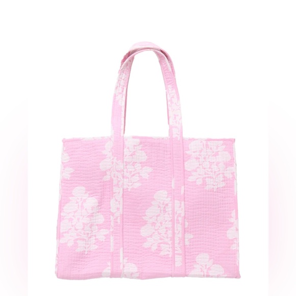 Pink Chicken Handbags - Small Reversible Quilted Tote.